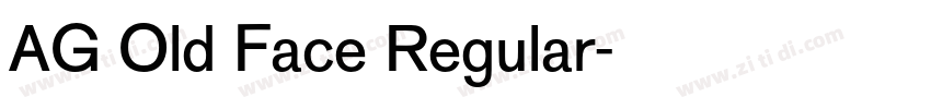 AG Old Face Regular字体转换